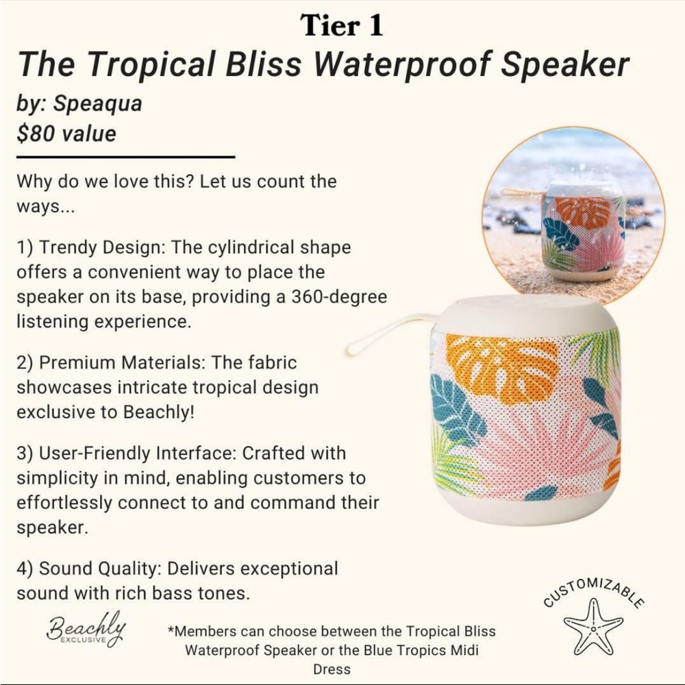 Beachly tropical speaker